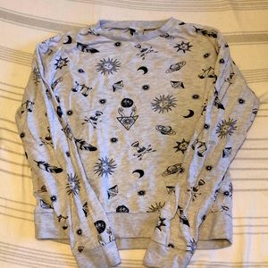 M H&M Sun, Moon and Earth Sweat Shirt